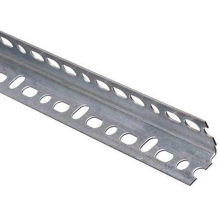 STANLEY 4021BC Series Slotted Angle Stock, 114 in L Leg, 72 in L, 0047 in Thick, Steel, Galvanized N341-156